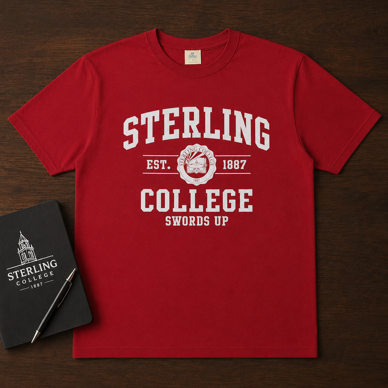 Sterling College "Swords Up" T-shirt-Short Sleeve-NEW