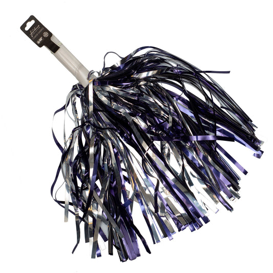Shimmer Poms Navy/Silver