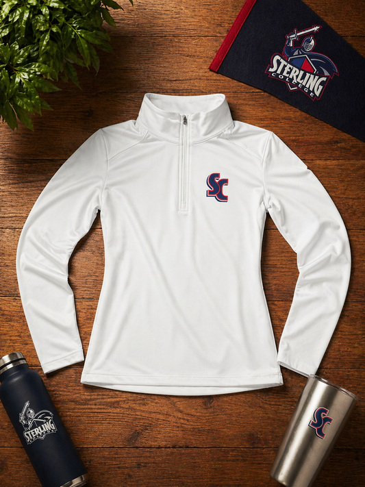 Women's White SC Quarter Zip