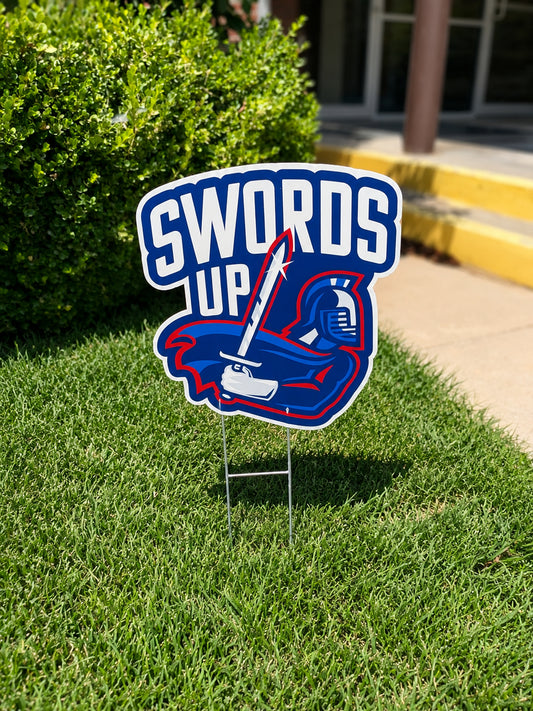 Swords Up Yard Sign