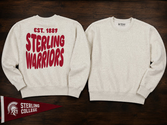 Sterling Warriors Crew (Bubble Text on back)-Eco Heather