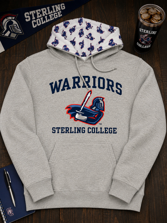 Warriors Hoodie w/Warrior Logo hood liner-NEW