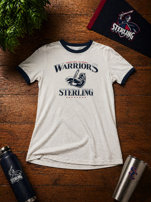 Vintage Tan and Navy tee