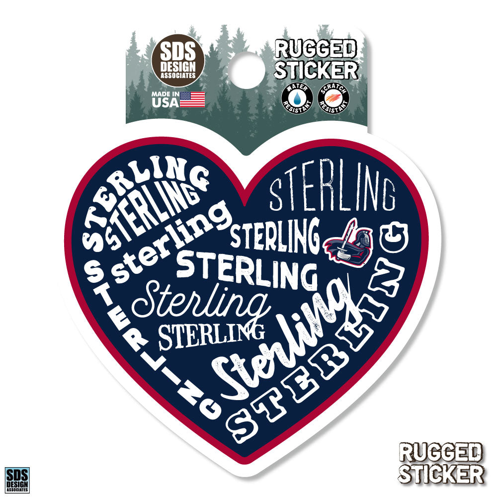 Sterling Heart Sticker