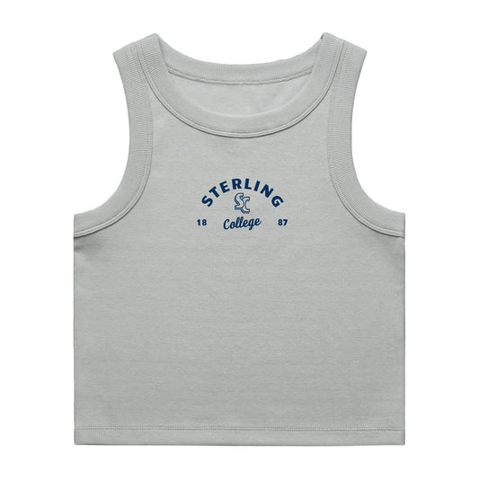 Womens Sterling College Ribbed Tank Grey