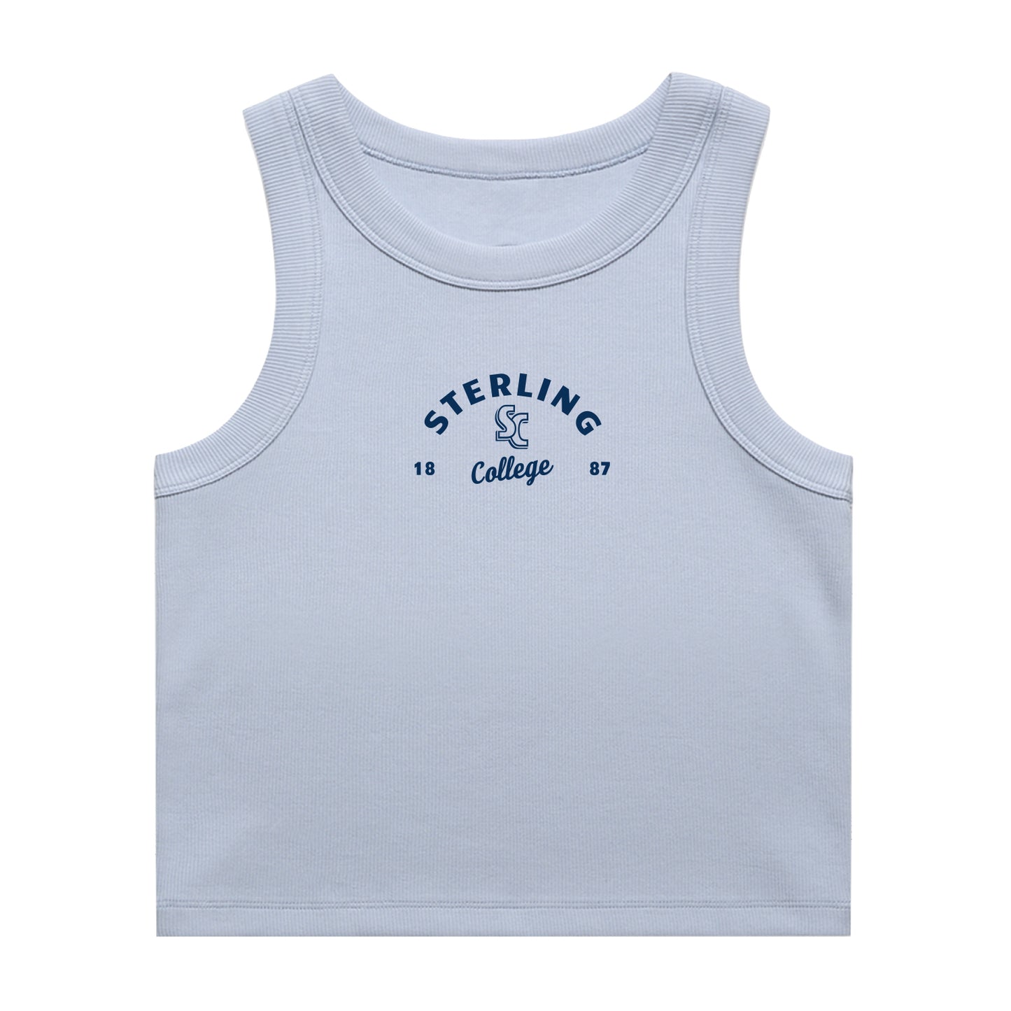 Womens Sterling College Baby Blue Ribbed Tee
